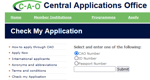 CAO: How To Check Your Application Status 2023